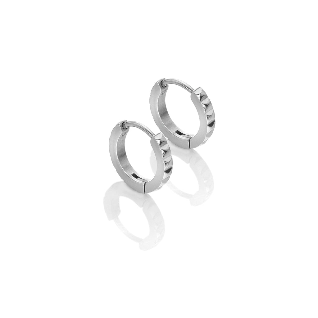 AVA & SKY Faceted Waterproof Huggie