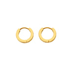 AVA & SKY Squared Gold Plated Waterproof Huggie