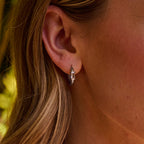 AVA & SKY Wanderlust Waterproof Stone Set Earring Hoops