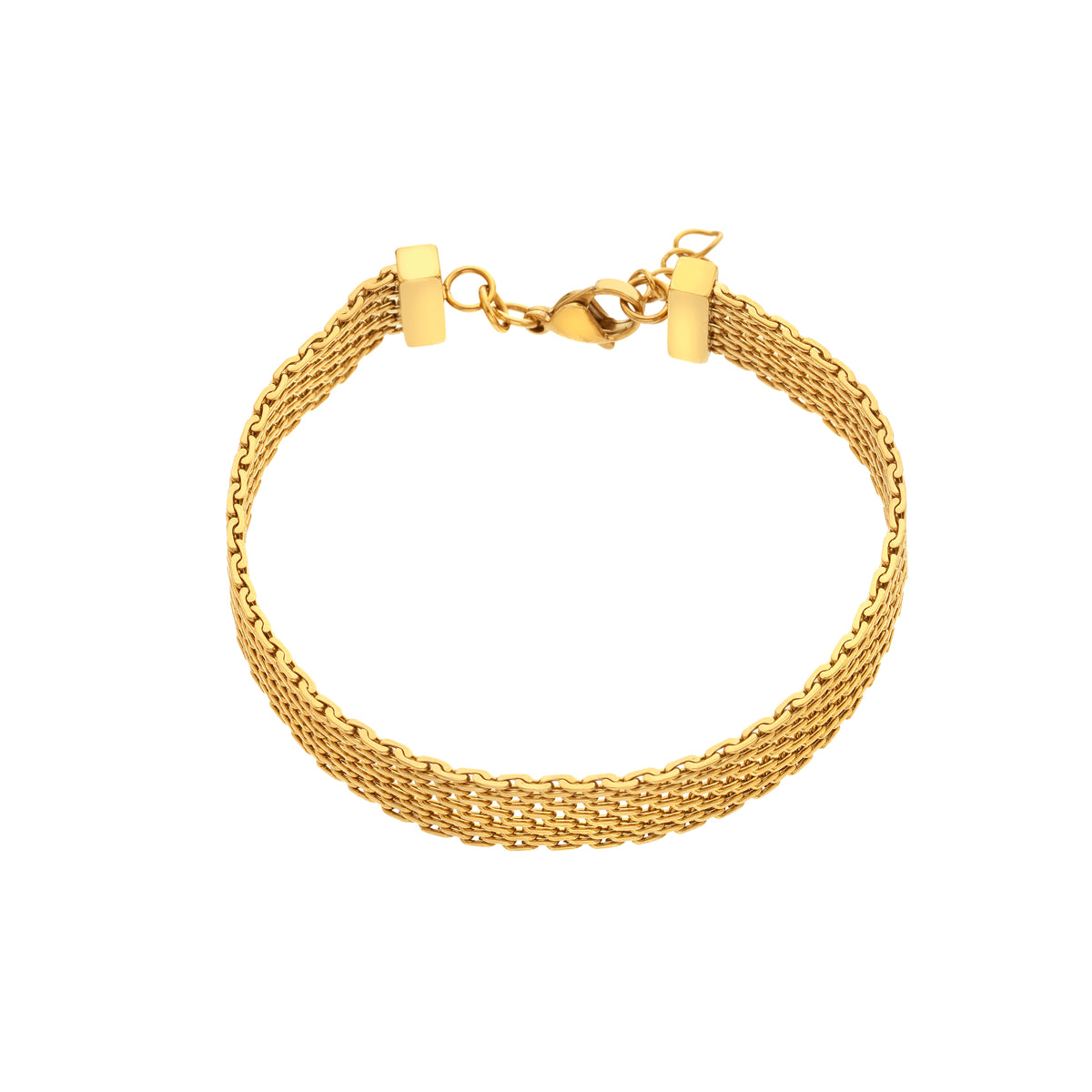 AVA & SKY Mesh Gold Plated Waterproof Bracelet