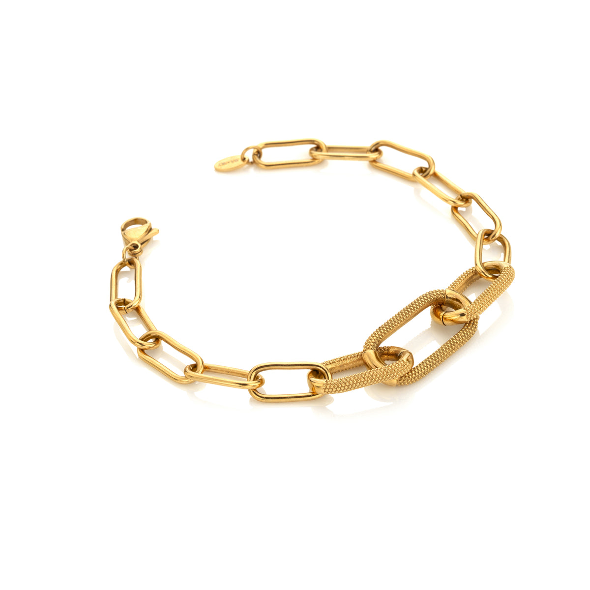 AVA & SKY Icon Gold Plated Waterproof Carabiner Bracelet