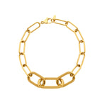 AVA & SKY Icon Gold Plated Waterproof Carabiner Bracelet