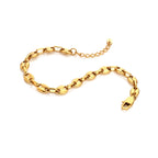 AVA & SKY Coffee Bean Gold Plated Waterproof Bracelet
