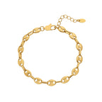 AVA & SKY Coffee Bean Gold Plated Waterproof Bracelet