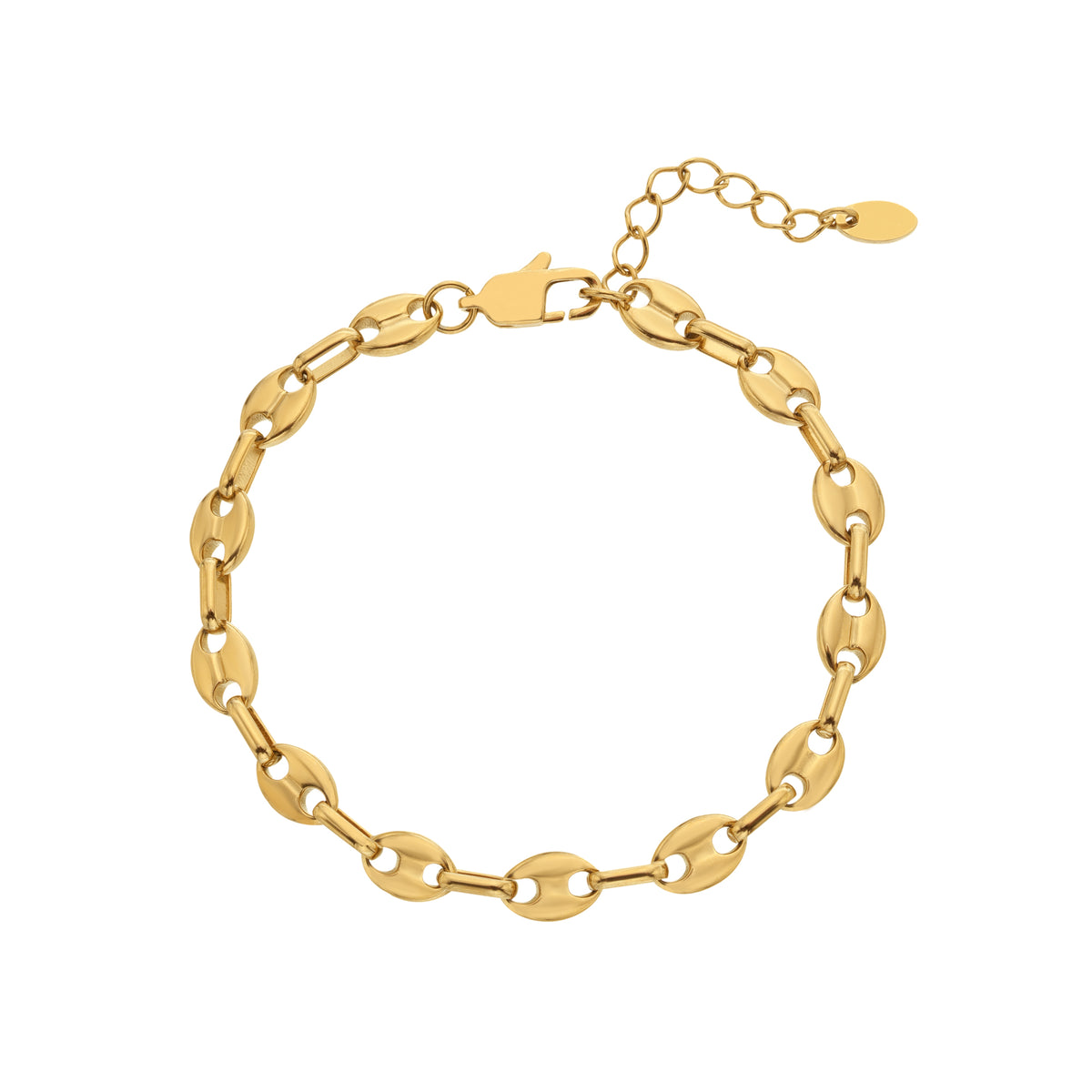 AVA & SKY Coffee Bean Gold Plated Waterproof Bracelet