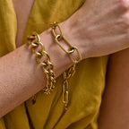 AVA & SKY Graduated Gold Plated Waterproof Bracelet