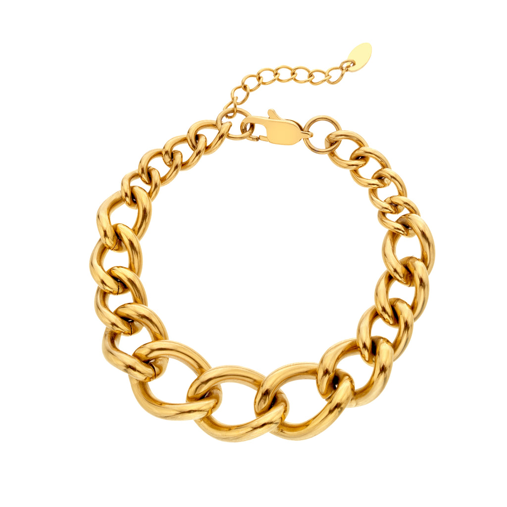 AVA & SKY Graduated Gold Plated Waterproof Bracelet