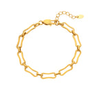 AVA & SKY Organic Paperclip Gold Plated Waterproof Bracelet
