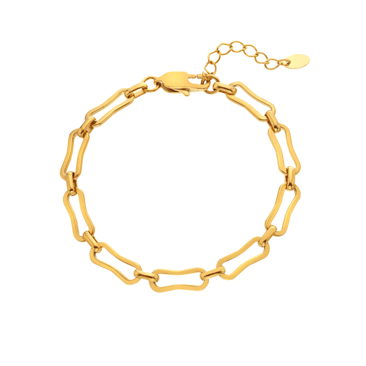 AVA & SKY Organic Paperclip Gold Plated Waterproof Bracelet