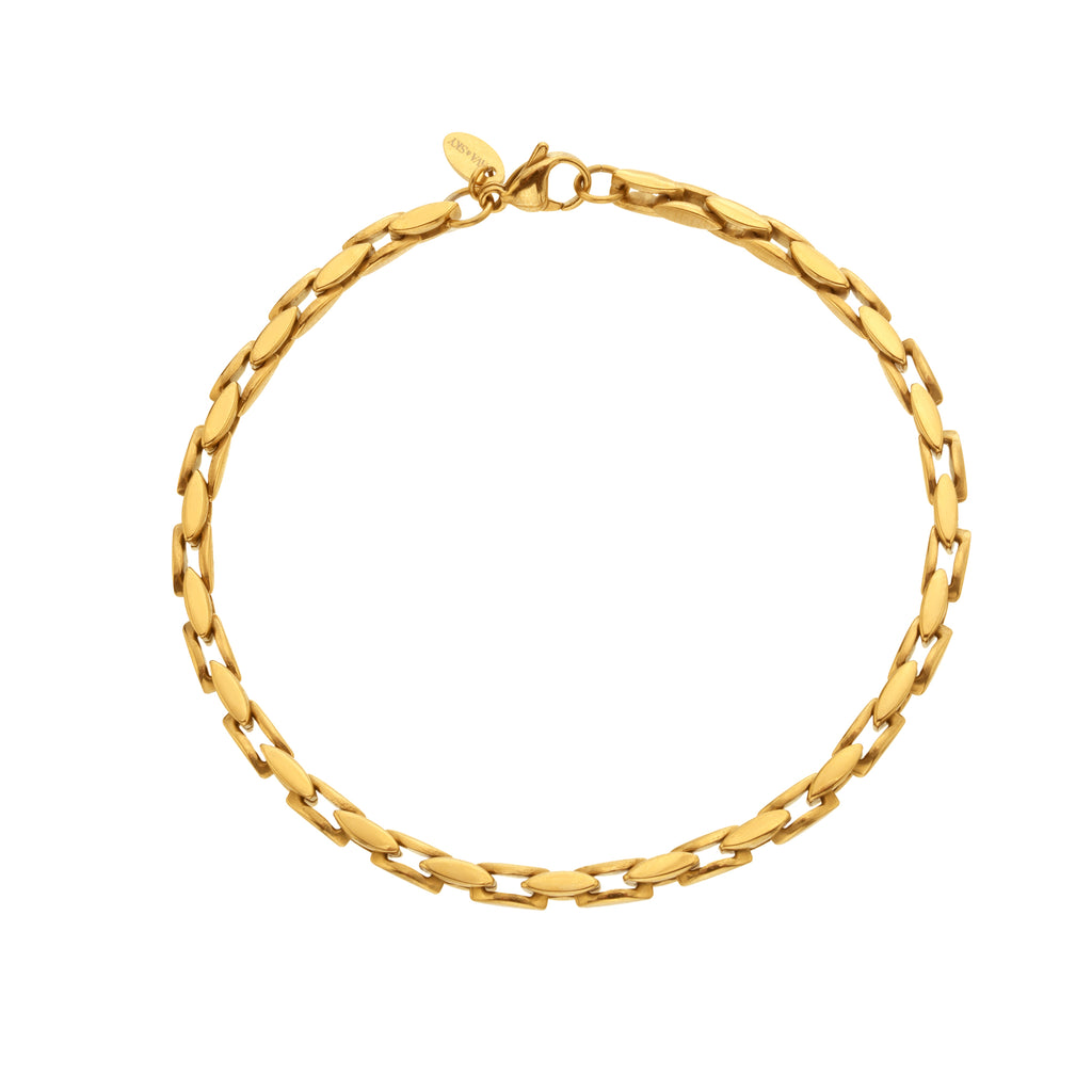AVA & SKY Braid Gold Plated Waterproof Bracelet