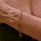 AVA & SKY Figaro Gold Plated Waterproof Bracelet
