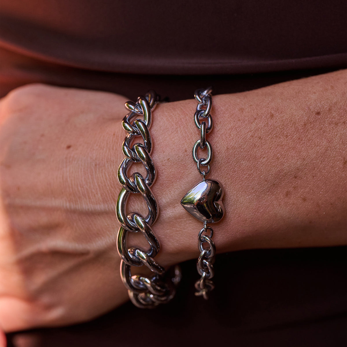 AVA & SKY Chunky Heart Waterproof Bracelet