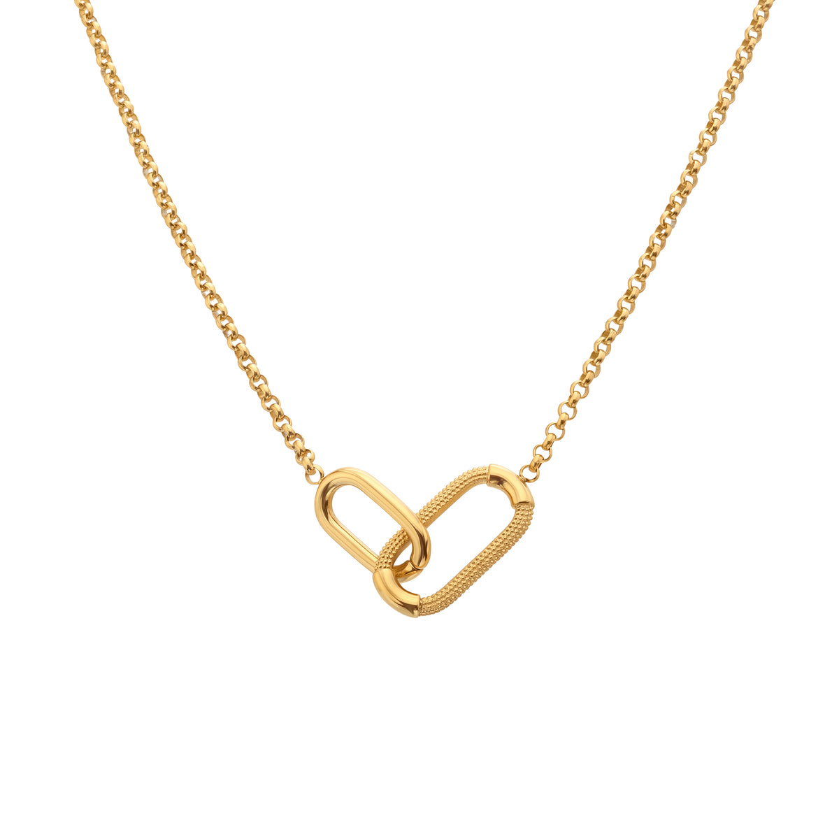 AVA & SKY Icon Gold Plated Waterproof Carabiner Necklace