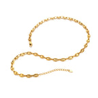 AVA & SKY Coffee Bean Gold Plated Waterproof Necklace