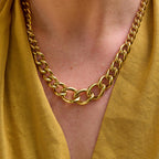 AVA & SKY Graduated Gold Plated Waterproof Chain