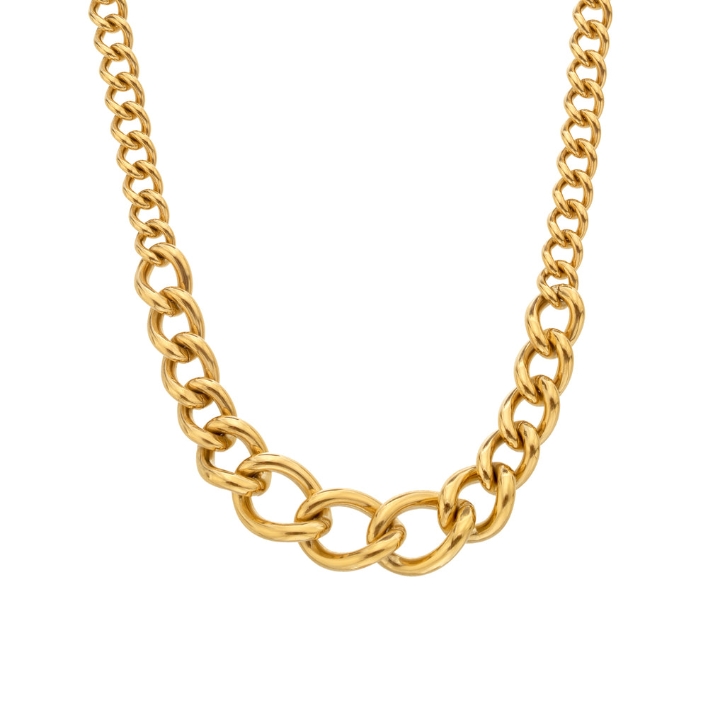 AVA & SKY Graduated Gold Plated Waterproof Chain