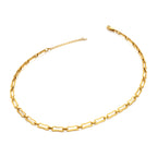 AVA & SKY Organic Paperclip Gold Plated Waterproof Necklace