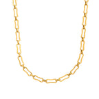 AVA & SKY Organic Paperclip Gold Plated Waterproof Necklace