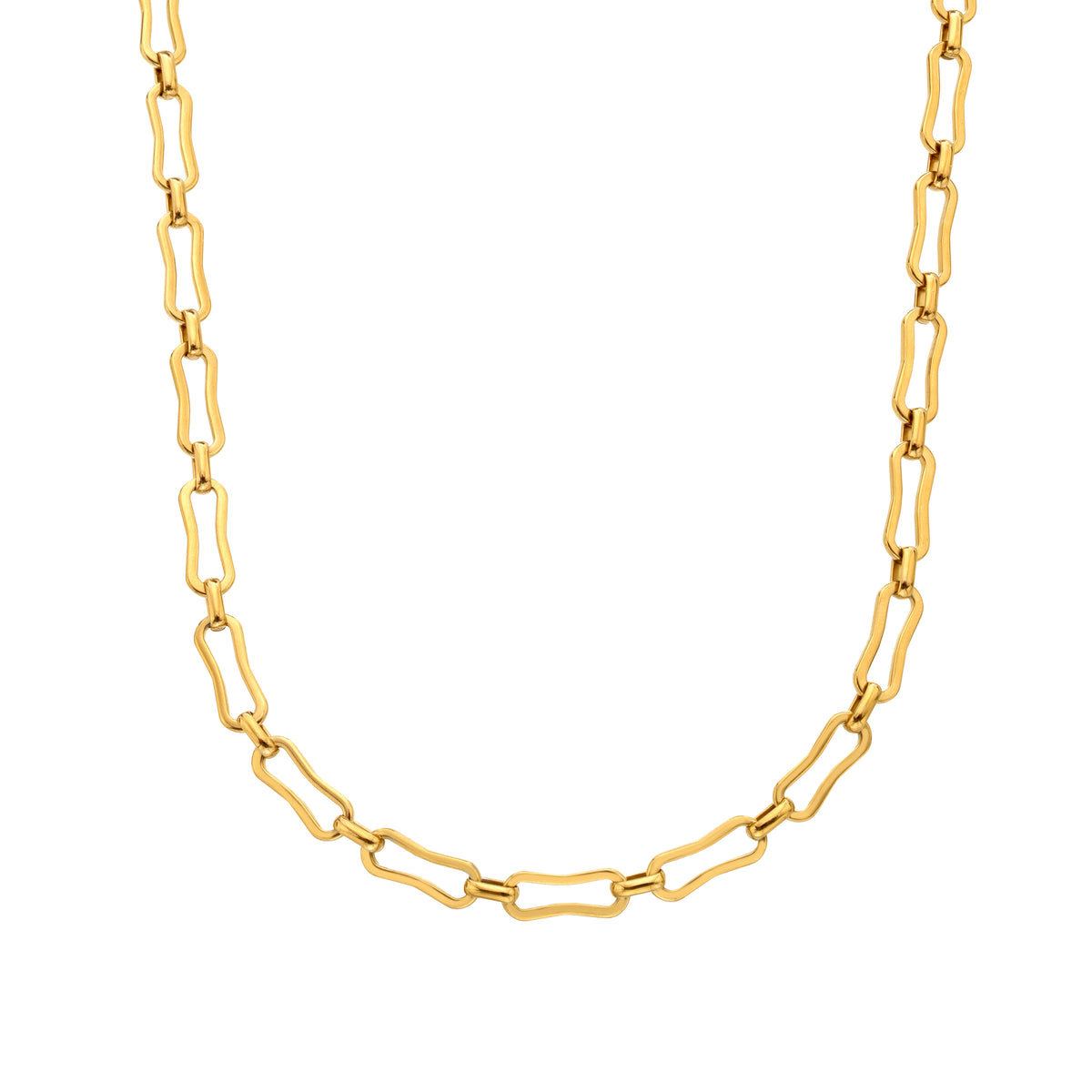 AVA & SKY Organic Paperclip Gold Plated Waterproof Necklace