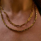 AVA & SKY Braid Gold Plated Waterproof Necklace