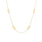 AVA & SKY Intermittent Paperclip Gold Plated Waterproof Necklace