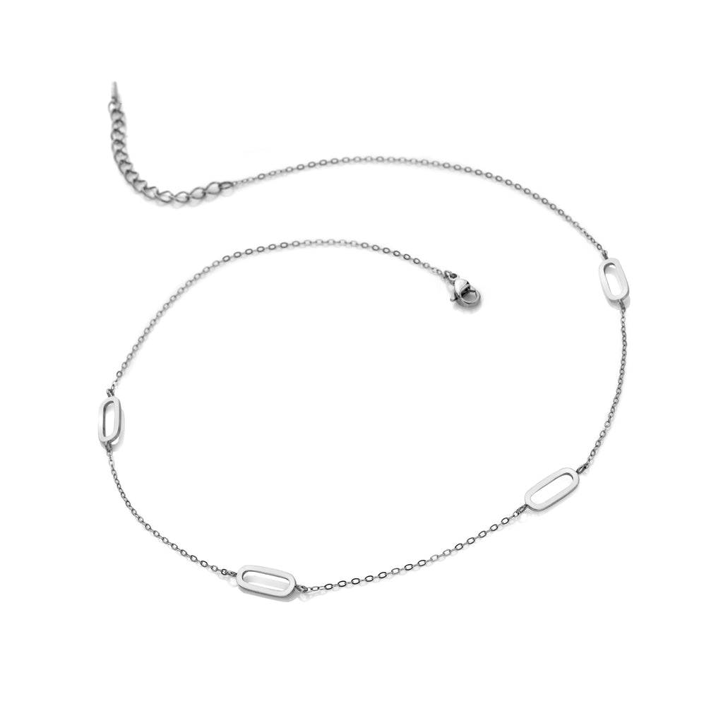 AVA & SKY Intermittent Paperclip Waterproof Necklace