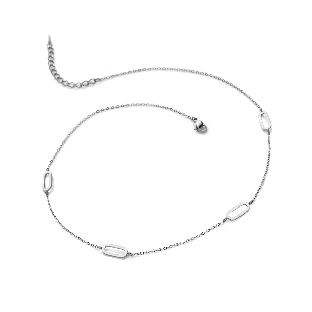 AVA & SKY Intermittent Paperclip Waterproof Necklace