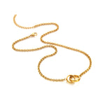 AVA & SKY Interlocking Circles Gold Plated Waterproof Necklace