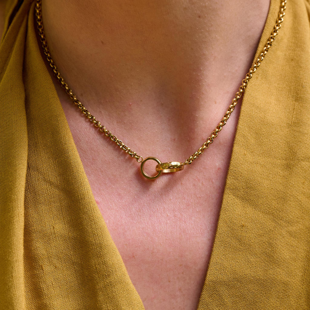 AVA & SKY Interlocking Circles Gold Plated Waterproof Necklace