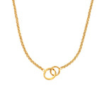 AVA & SKY Interlocking Circles Gold Plated Waterproof Necklace