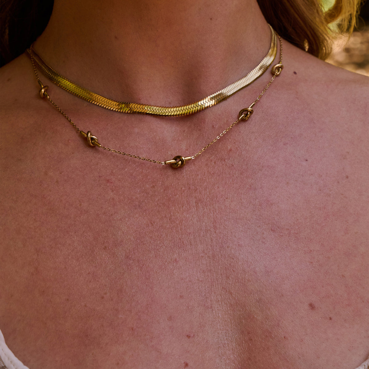 AVA & SKY Gold Snake Waterproof Chain