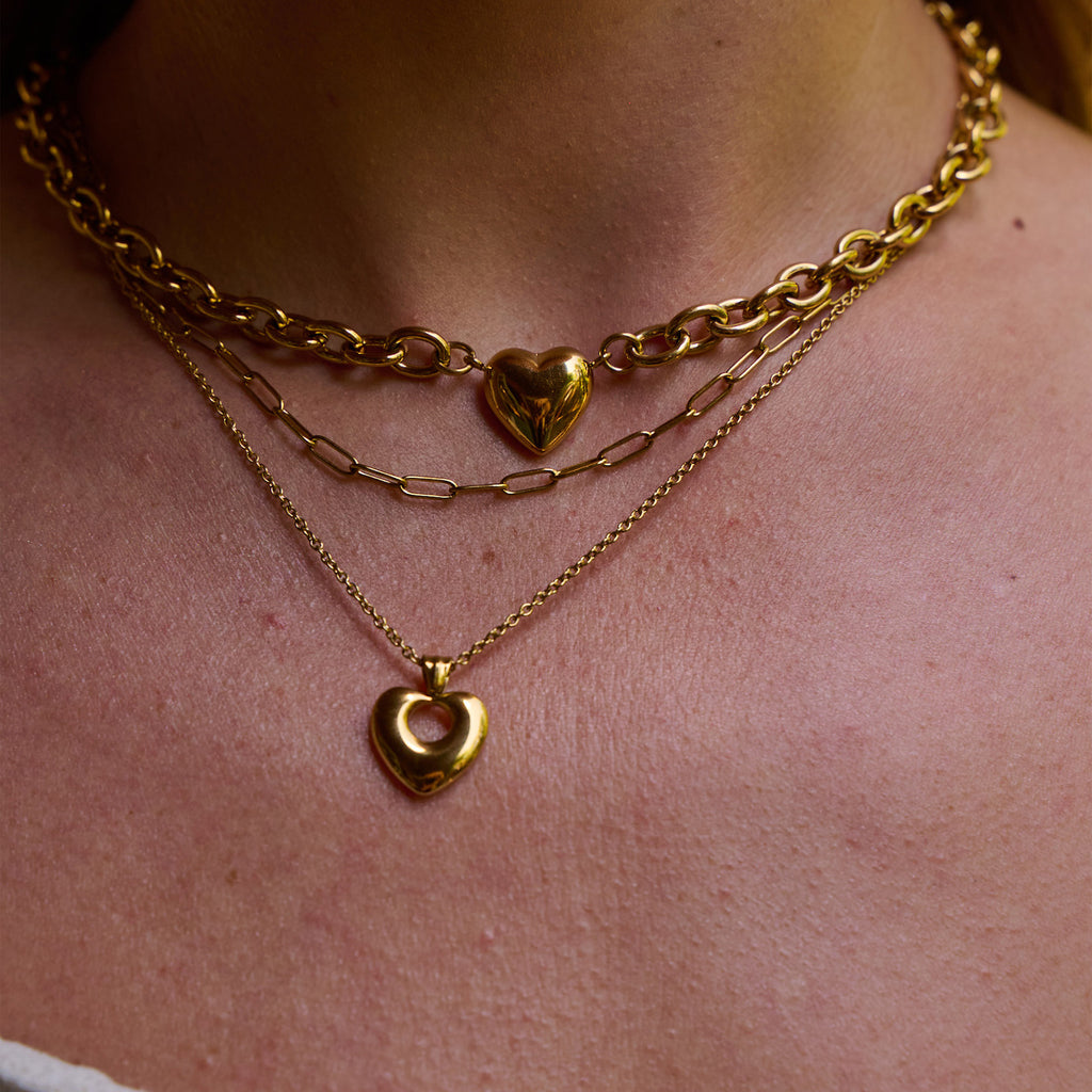 AVA & SKY  Paperclip Gold Plated Waterproof Necklace