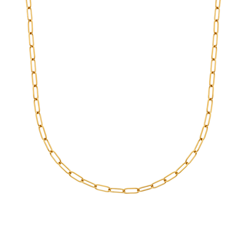 AVA & SKY  Paperclip Gold Plated Waterproof Necklace