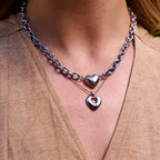 AVA & SKY Chunky Heart Waterproof Necklace