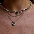 AVA & SKY Chunky Heart Waterproof Necklace