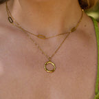 AVA & SKY Twisted Ribbon Gold Plated Waterproof Necklace