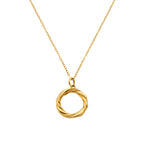 AVA & SKY Twisted Ribbon Gold Plated Waterproof Necklace
