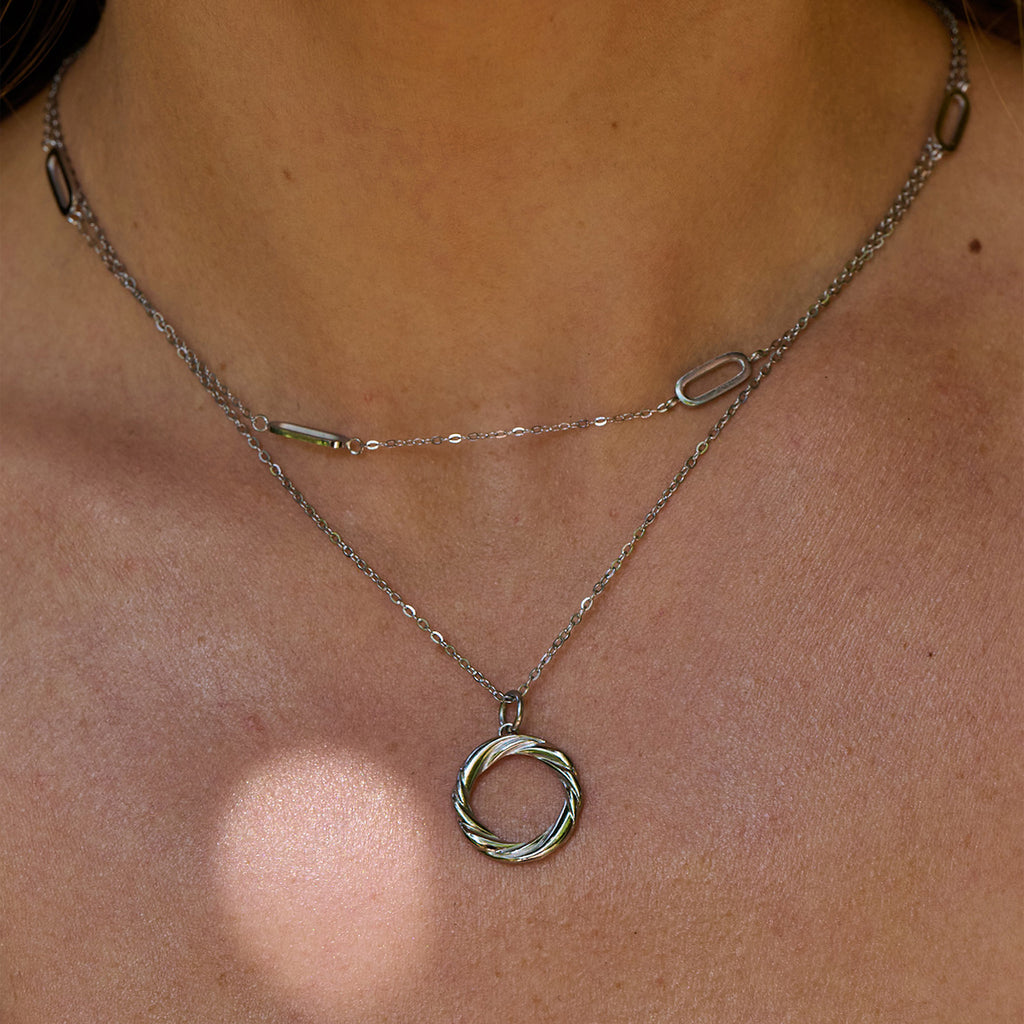 AVA & SKY Twisted Ribbon Waterproof Necklace