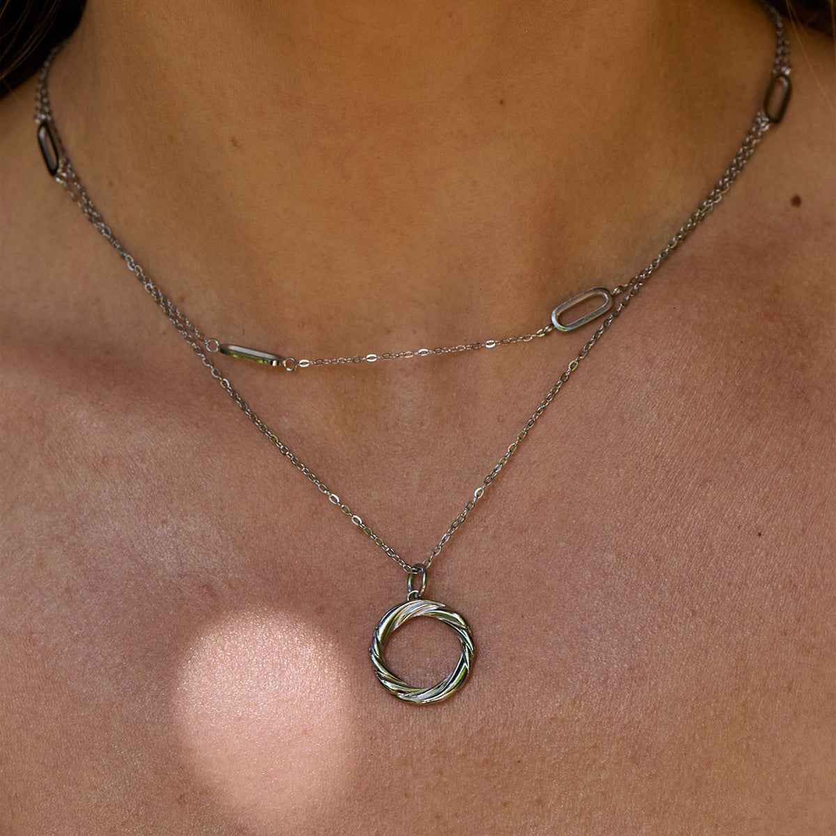AVA & SKY Twisted Ribbon Waterproof Necklace
