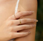 Gold Bezel Kyoto Opal Beaded Ring