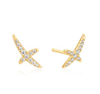 Gold Kiss Pavé Studs