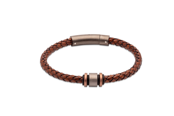 Antique Brown Leather Bracelet B457ADB