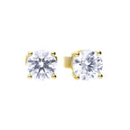 Diamonfire 1.00ct Zirconia Gold Plated Solitaire Earrings