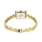 BERING Ladies Gold Rectangle Watch with White Dial 14520-734