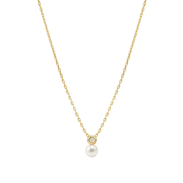 Pearls Loop Circle and Pearl Gold Necklace