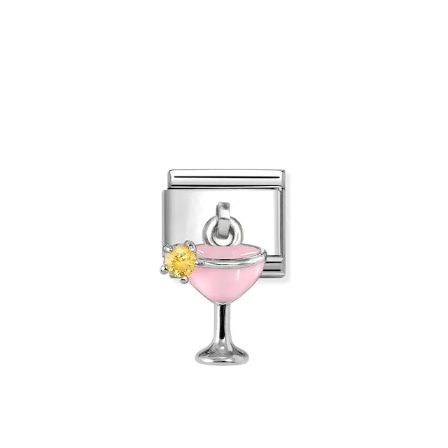 Nomination Classic Silver Cocktail with Yellow CZ Charm