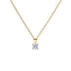 Diamonfire Gold Plated Four Claw 0.50ct Pendant
