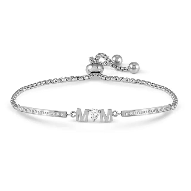 MILLELUCI Stainless Stainless Family Mum Bracelet
