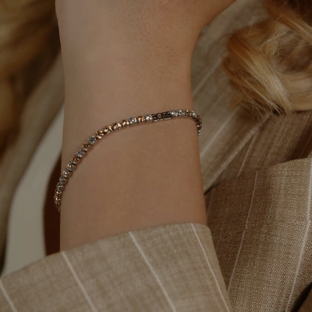 Ladies BOSS Kassy Precious Tennis Crystal  Bracelet