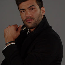 Load image into Gallery viewer, Gents BOSS Black Metal Link Essentials Stainless Steel Bracelet
